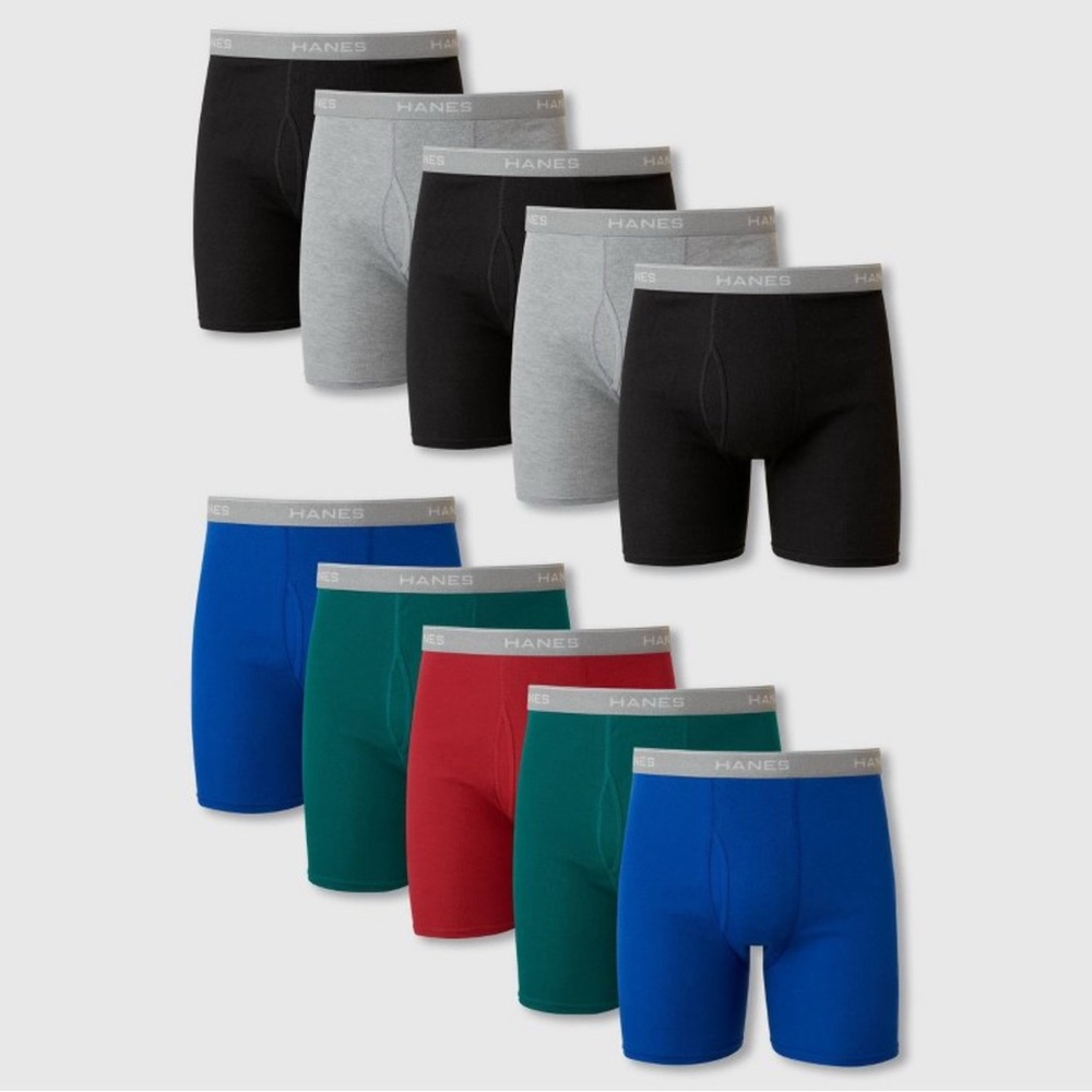 Hanes Red Label Men’s Boxer Briefs 10 pack sz Medium